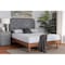 Baxton Studio Roald Mid-Century Modern Grey Fabric and Walnut Brown Wood King Size Platform Bed 246-12645-9412-ZORO - alternate 4